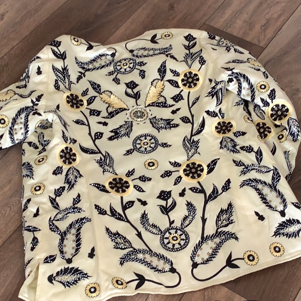 Amazing Oscar De La Renta NWOT Silk Jacket 🖤🖤🖤🖤 - Picture 9 of 9